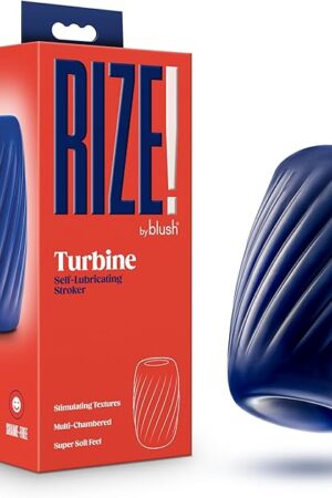 Blush Novelties - Blush Rize Turbine - Self-Lubricating Pocket Stroker Male Masturbator Ultra Soft X5? Plus - 3 Uniquely Textured Erotic Pleasure Chambers - Open Ended Snug Fit Sex Toy for Men