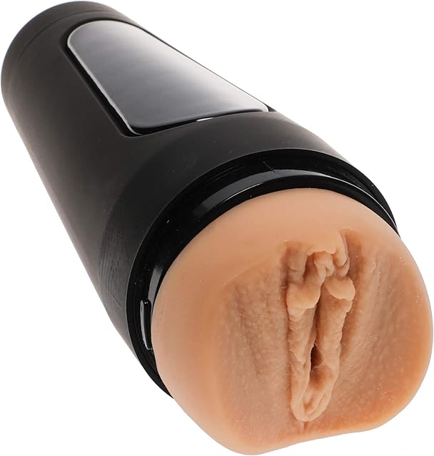 Doc Johnson Main Squeeze - Jenna Jameson - Ultraskyn Stroker - Squeeze Plate for Precise Pressure - Twist End Cap to Control Suction - Discreet Premium Stroker - Male Masturbator, Vagina, Vanilla