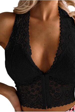 Women's Sexy Lace Bra No Underwire Back Underwear Small Sports Bra
