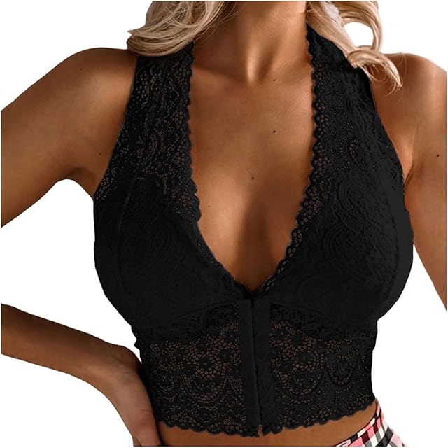 Women's Sexy Lace Bra No Underwire Back Underwear Small Sports Bra