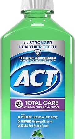 ACT Total Care Zero Alcohol Anticavity Fluoride Mouthwash 338 fl oz Fresh Mint