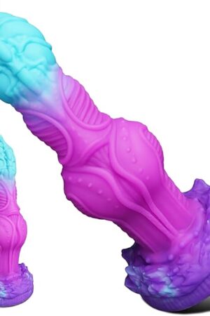 88? Monster Knot Dildo, Fantasy Dragon Dildo with Big Knot for G-Spot, Huge Animal Anal Dildos with Strong Suction Cup, Silicone Alien Curved Dildos for Adult, Sex Toys for Women Men Couple