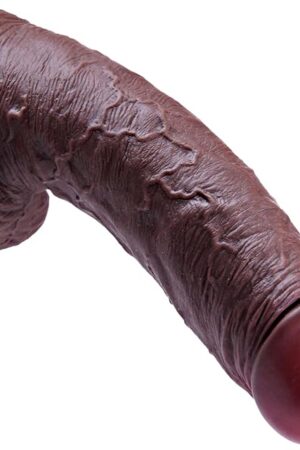 11" Huge Realistic Black Dildo,Silicone Extra Large Thick Dildo with Strong Suction Cup,XXL Fat Giant Penis,Big Long Penis for G-spot and Anal Play,Adult Sex Toys for Couples of Men and Women