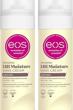 eos Shea Better Women's Shave Cream- Vanilla Bliss, Shea Butter Skin Care, Shaving Cream for Women, 14 fl oz, 2-Pack