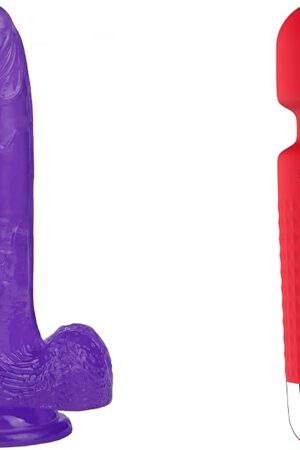 Harness Compatible 7 inch Dildo, Mini Halo Vibrator Bundle