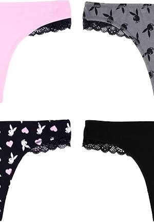 Women's Juniors Ladies Bunny Print Underwear and Sports Bra Sets in Sizes XXS-XL