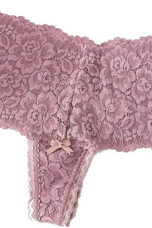 Women Sexy Low Waist Underwear Seamless Lace Hollow Out Panties G String Transparent Lingerie Temptation Thong