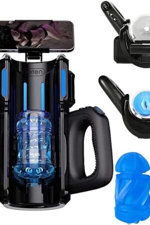 Automatic Male Masturbator - Leten Cannon King Pro Thrusting XT5 Auto Stroker Electric Pocket Pussy Sex Toy for Men Cock Self Pleasure Trainer Handsfree Penis Pump,10 Telescopic Blowjobsex Machine