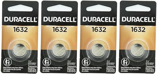 DURACELL 1632 Lithium Coin Battery Pack of 4
