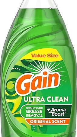 Gain Ultra Dishwashing Liquid Dish Soap, Original Scent, 38 fl oz