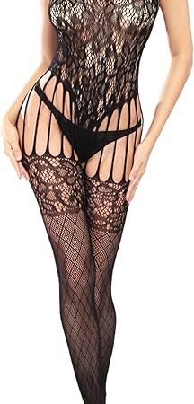 Fishing net Lingerie for Women Sexy Lace Babydoll Bodysuit Lingerie for Women