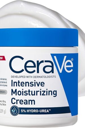 CeraVe Intensive Moisturizing Cream, Body Moisturizer With Shea Butter, 72H Hydration + Skin Barrier Repair, Fragrance-Free Body Lotion For Extremely Dry Skin, 19oz
