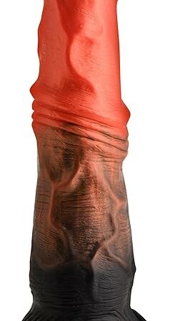 Centaur Silicone Dildo for Men, Women & Couples. Firm and Flexible, Strong Suction Base, Fantasy Dildo, Unique Texture. Premium Phthalate-Free & Body-Safe Silicone. 1 Piece, Orange