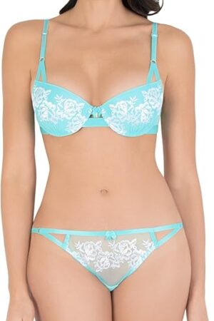 Women's Demi Push-Up Bra and Panty Set