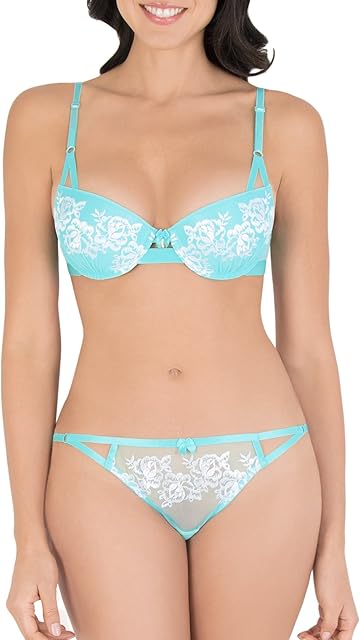 Women's Demi Push-Up Bra and Panty Set
