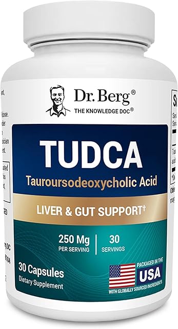 Dr Berg TUDCA Supplement (Tauroursodeoxycholic Acid) - Powerful Formula for Liver Health, Bile Flow, Gallbladder Support, and Digestive Health* - 30 Capsules