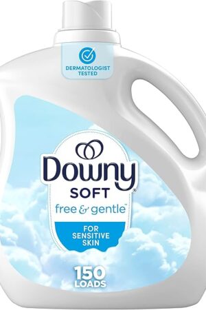 Downy Free & Gentle Fabric Softener (Fabric Conditioner), 111 fl oz, 150 Loads, Hypoallergenic