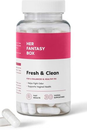 Her Fantasy Box | Fresh & Clean pH Restore Vaginal Suppositories - Natural Vaginal Health Support for pH Balance, Odor Control, and Comfort