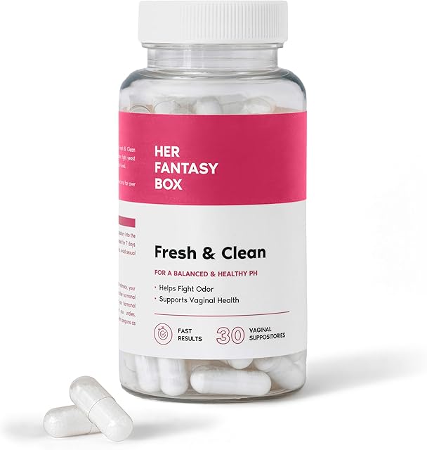 Her Fantasy Box | Fresh & Clean pH Restore Vaginal Suppositories - Natural Vaginal Health Support for pH Balance, Odor Control, and Comfort