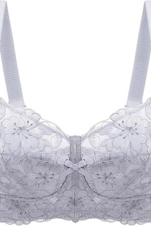2025 Floral Lace Lightly Lined Sexy Bra Women Lingerie Wireless Comfort Daily Bra Plus Size Full Coverage Push Up Bra