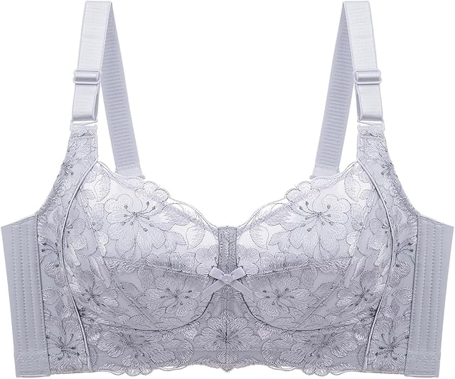 2025 Floral Lace Lightly Lined Sexy Bra Women Lingerie Wireless Comfort Daily Bra Plus Size Full Coverage Push Up Bra