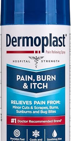 Dermoplast Pain, Burn & Itch Relief Spray for Minor Cuts, Burns and Bug Bites, 275 Oz (Packaging May Vary)