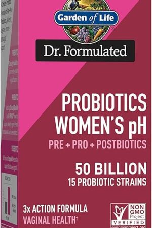 Garden of Life Dr Formulated Once Daily 3-in-1 Complete Prebiotics, Postbiotics & Probiotics for Women, PRE + PRO + POSTBIOTIC Supplement for Women?s Digestive, Immune & Vaginal Health, 30 Day Supply