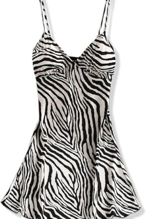 Women Satin Chemise Sexy Lingerie Lace Nightgown Sleepwear with Removable Chest Pad