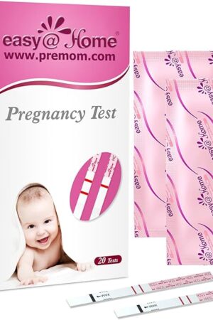 Easy@Home Pregnancy Test Strips Kit, 20 Pack Early Detection hCG Tests - Bulk Pregnancy Strips - Powered by Premom APP