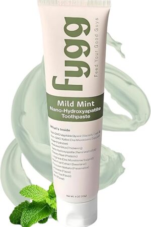 Fluoride Free Toothpaste, Nano Hydroxyapatite (Mild Mint) | Dentist Recommended - for Remineralizing, Whitening, & Sensitive Teeth - Premium Tooth Paste for Adults & Kids Oral Care (4oz)