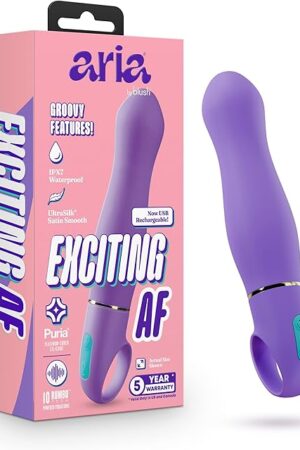 Blush Aria ? Exciting AF 6 Inch Clitoral G-Spot Silicone Ergonomic Vibrator ? Personal Massager with 10 Vibration Modes ? Waterproof & USB Rechargeable ? Adult Sex Toy for Women ? Indigo