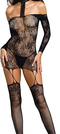 Women's Black Versatile Garter Dress