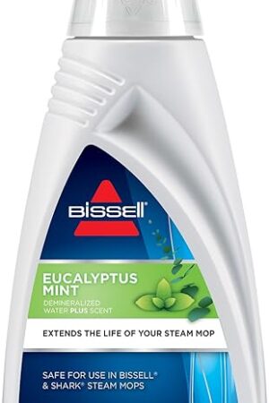 BISSELL EUCALYPTUS MINT DEMINERALIZED STEAM MOP WATER, 32 ounces, 1392, WHITE