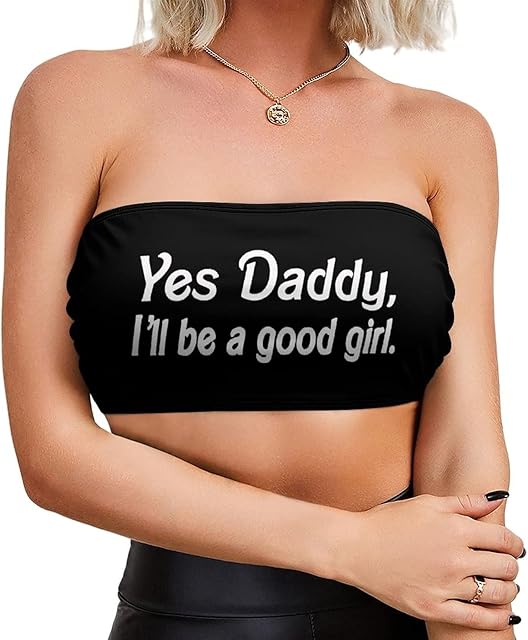 BITE ME Women's Sexy Crop Top Sleeveless Stretchy Solid Strapless Tube Top