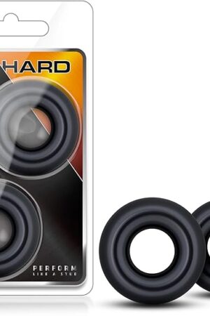 Blush Novelties Stay Hard Oversized Donut Cock Rings, Stretchy Stamina Increase Penis Ring for Longer, Harder, Bigger Erections, Adds Girth, ED Support, Pleasure Enhancing Sex Toy for Men & Couples