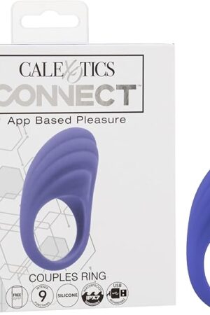 CalExotics Connect Couples Ring, Vibrating Cock Ring for Men, 9 Modes Rechargeable Vibrator Controlled by App - SE-0001-00-3
