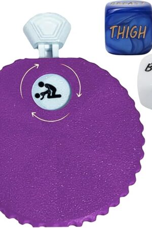 Fun Couple Sex Position Selector Sex Games for Romantic Decision Making, Couple Roulette Spinner 3D Printed Night Dating Decision Sex Dice (Purple)