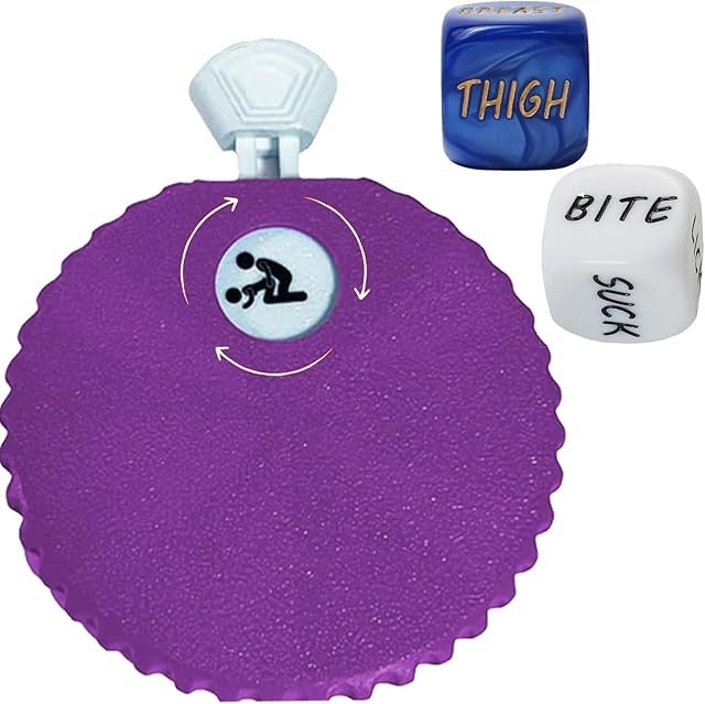 Fun Couple Sex Position Selector Sex Games for Romantic Decision Making, Couple Roulette Spinner 3D Printed Night Dating Decision Sex Dice (Purple)