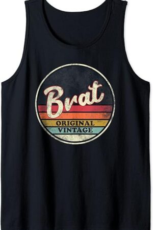 Brat Original Vintage Style Sun BDSM Kink Role Play Gift Tank Top