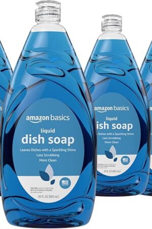 Amazon Basics Dish Soap, Fresh Scent, 30 fl oz, Pack of 4