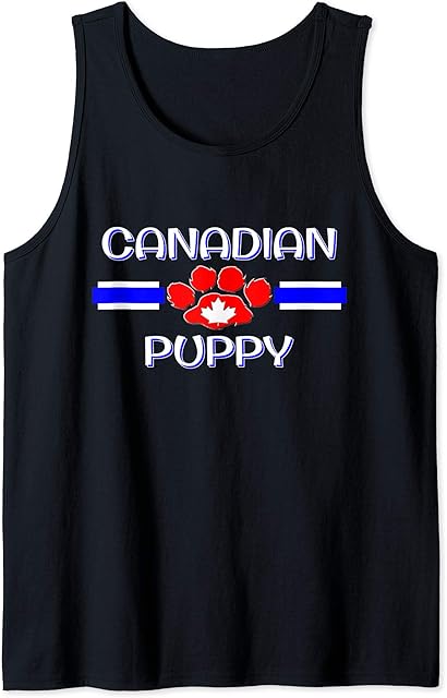 Canadian Puppy, BDSM Fetish Pride, Human Pup Play Canada Tank Top