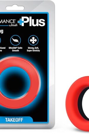 Blush  Performance Plus  Takeoff Cock Ring  Made with Purio? Platinum-Cured Liquid Silicone  Wrapped in UltraSilk? Satin Smooth  Premium Durable Design  Male Adult Sex Toy  in Black & Red