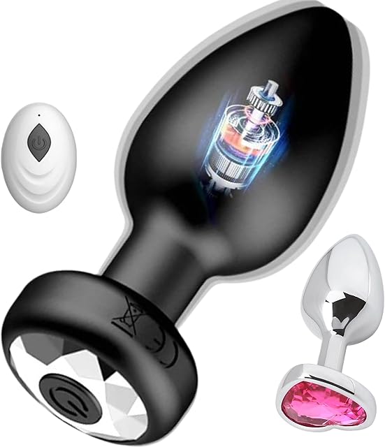 Anal Plug Sex Toys Vibrator, 2Pcs Anal Plug Set, 10 Vibrating Modes, Remote Control Prostate Massager Butt Plug, Waterproof G-spot Stimulator Toy for Gay Men Couple