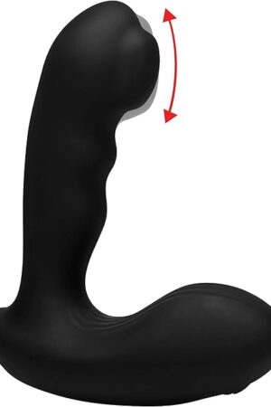 Alpha-Pro 7X P-Milker Silicone Prostate Stimulator with Milking Bead, Black