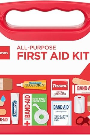All-Purpose Portable Compact First Aid Kit for Minor Cuts, Scrapes, Sprains & Burns, Home, Car, Travel, Camping & Outdoor Emergency Kit, FSA/HSA Eligible, 160 Pieces