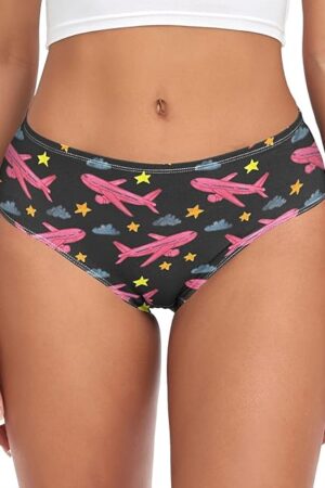 Japanese Ramen and Ingredient Panties for Women,Women Underwear Cheeky Panties for Women XS