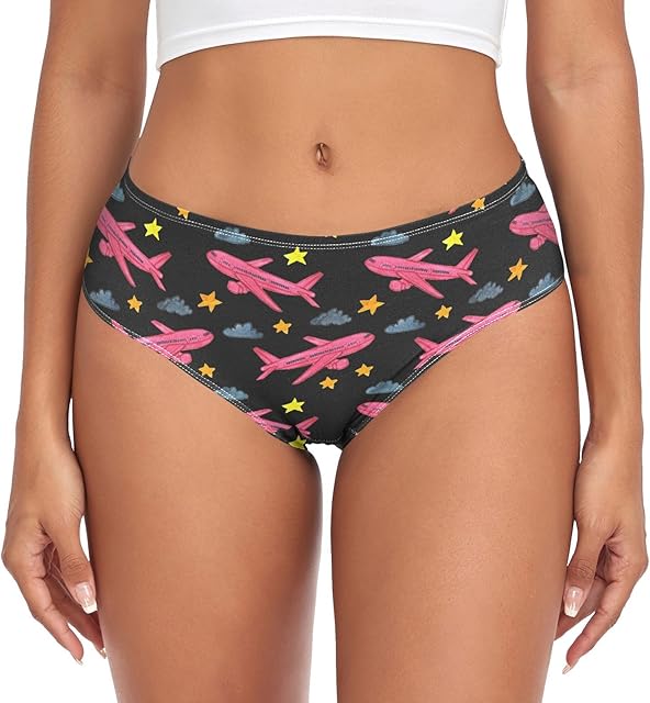 Japanese Ramen and Ingredient Panties for Women,Women Underwear Cheeky Panties for Women XS