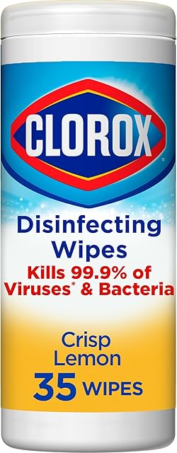 Clorox Disinfecting Wipes, Bleach Free Cleaning Wipes, Crisp Lemon, 35 Count (Package May Vary)