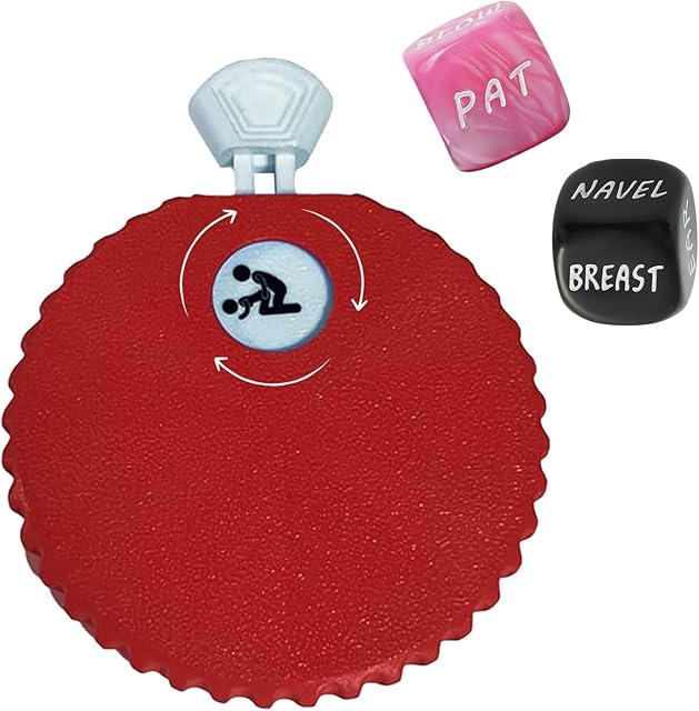 Couple Position Selector with 2 Pcs Sex Dice Set for Adult Sex Game for Date Night, Adult Decision Dice, Enhance lntimacy and Connection (Red)