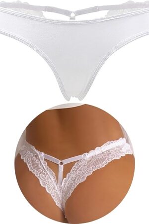Cheeky Underwear Thongs Lace Panties for Women Sexy V-Back Low Rise Tangas Panties Ladies Underwear Panties XS-4XL
